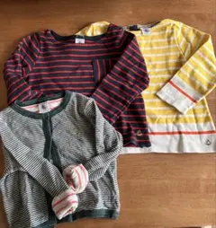 プチバトー♡長袖カットソー 3点セット