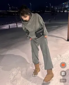 【新品未使用】ハートストーンフードパーカーセットアップ kanunu nugu