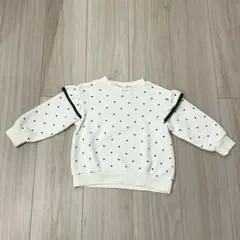 ベビー肩フリルトレーナー　ドット柄　90cm apres les cours