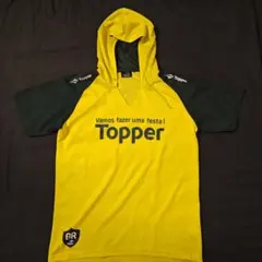 Topper フットサル用 フード付きシャツ イエロー 　ダークグリーンのサムネイル