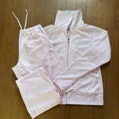 Mizuno ピンク ストライプ ジャージ上下セット