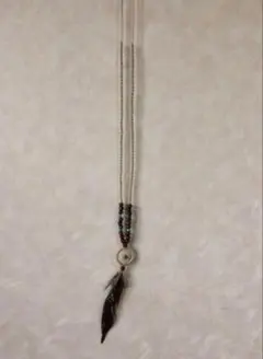 ボヘミアン ビーズ 羽根 ネックレス