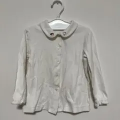 familiarホワイト長袖シャツ 襟付き100