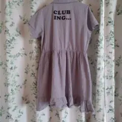 グレー 半袖 ワンピース CLUBING...