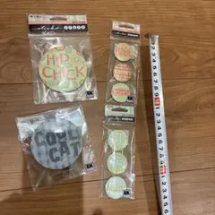 缶バッチ風　ステッカーセット