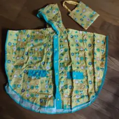 子ども用 Disney ミッキー柄 ポンチョ型 レインコート