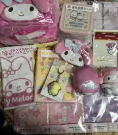 マイメロディ ピンクセット ぬいぐるみなど　12点 ポムポムプリン　ぽちゃっこ等