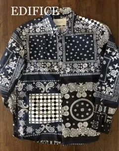 ☆☆☆EDIFICE パターンプリント 長袖シャツ☆☆☆
