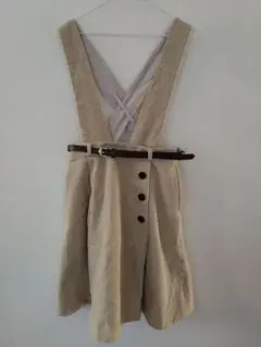 ポンポネット　ベージュ ジャンバースカート M150