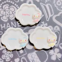 902*デコパーツ♡天使プレート エンジェル 猫 雲 ミニチュア