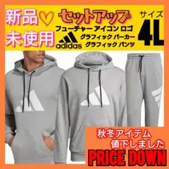 セットアップ【4L】アディダス フューチャーアイコン 上下セット グレー