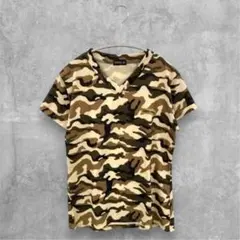 【SPIGA】迷彩柄 半袖Tシャツ Vネックのサムネイル