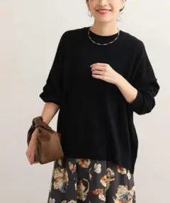 美品✨定価１.１万❤️　黒　アーバンリサーチドアーズ　ウールルーズワイドニット