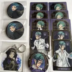 ツイステ ジェイド フロイド バッジ・アクリルキーホルダー・カード セット