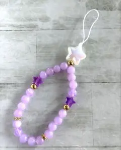 ビーズストラップ スマホストラップ ストラップ　キーホルダー　③ 即購入OK