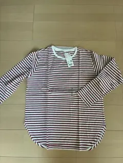 新品未着用　UNIQLOMサイズ ボーダー長袖Tシャツ