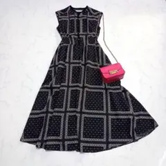 アーバンリサーチ サニーレーベル エスニックパネル柄 マキシワンピース Aライン