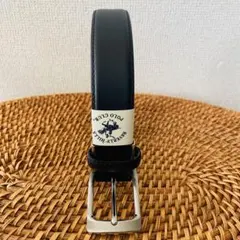 新品　未使用　ビバリーヒルズ ポロクラブ ブラックレザー ポロスタイル ベルト