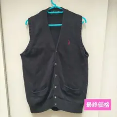 イーストボーイ ニットカーディガン ベスト　ブラック