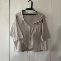 ＦＵＮベージュ フード付き ジャンパー