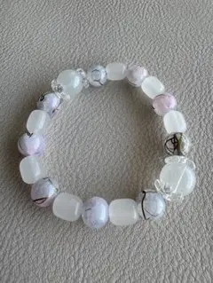 エレガント ガラスビーズ ブレスレット 16 cm