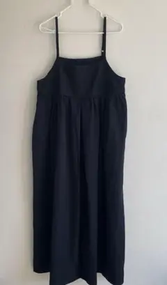 ブラック キャミワンピース ロング