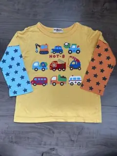ミキハウス ホットビスケッツ 車 長袖 Tシャツ 90