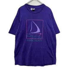 90s USA製 Lee プリントTシャツ 紫 メンズL