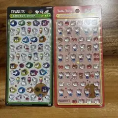 PEANUTS & Hello Kitty ボンボンドロップミニシール2シート