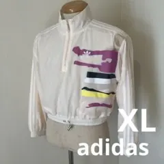 ★adidas XLレディース　ウィンドブレーカー クロップド丈
