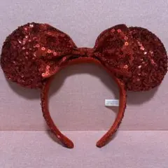 東京ディズニーリゾート ミニー スパンコール カチューシャ 赤