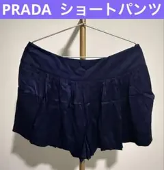 極美品✨PRADA ショートパンツ　水色　三角プレート　サイズ42 極美品✨PRADA ショートパンツ 水色 三角プレート サイズ42 極美品✨
