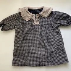 anggo 韓国子供服　チェック柄 中綿ワンピース　Sサイズ