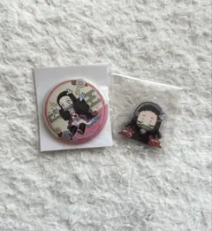 鬼滅の刃 竈門禰豆子 アクリルキーホルダー バッジセット