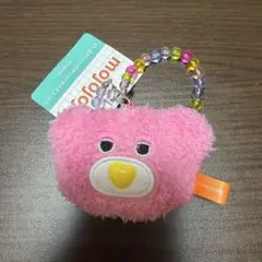 mojojo ビーズチェーン付きフェイスマスコット5 ピンク