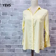 【YEVS】長袖シャツ イエロー トップス 黄色 ブラウス C853のサムネイル