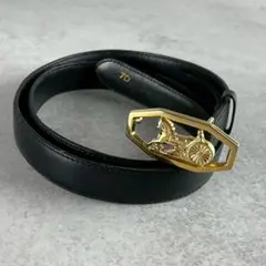 美品✨CELINE サークルロゴ レディース レザーベルト vintage CELINE - 極 美品 保存袋付 CELINE セリーヌ ヴィンテージ