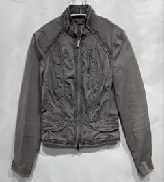 【美品】アルマーニエクスチェンジ ステッチデザイン ジャケット グレー Sのサムネイル