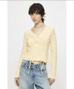 moussy LACE UP RIBBON カーディガンのサムネイル