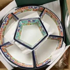 美濃焼 金彩古伊万里風　回転式オードブル皿　回転皿　お節　クリスマス正月