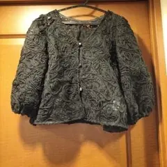 レース 黒 半袖ボレロ バルーン袖 新品・未使用品