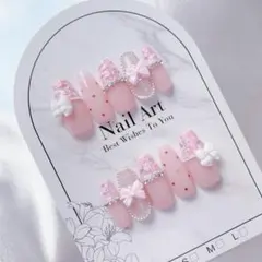 ネイルチップ ちゅるん ワンホン スナ系 量産型 推し活 メンカラ ピンク 春