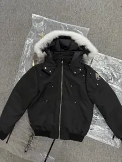 MOOSE KNUCKLES黒 ダウンジャケット ファー付き