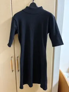 Darich タートルネック 半袖ミニワンピース 黒