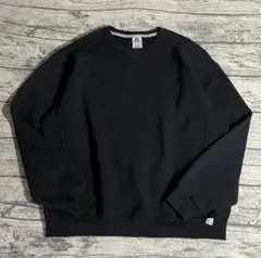 ラッセルアスレチック 無地スウェット XL 黒 リバースウィーブボディ 前V