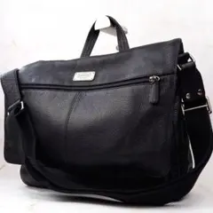 未使用】coach☆ブラックレザー メッセンジャーバッグ 未使用 - メルカリ