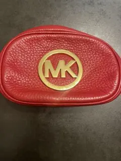 MICHAEL KORS ポーチ レッド ゴールドロゴのサムネイル