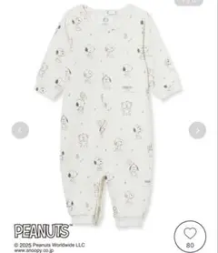 ジェラピケ＊スヌーピー総柄ロンパース