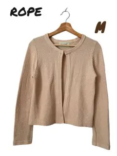 ま*あ様 ロペ　カーディガン　トップス　ベージュ　M