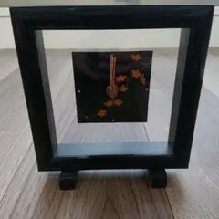 漆塗 蒔絵 置時計 アナログ時計 置物 置き時計 漆塗り 動作確認済み